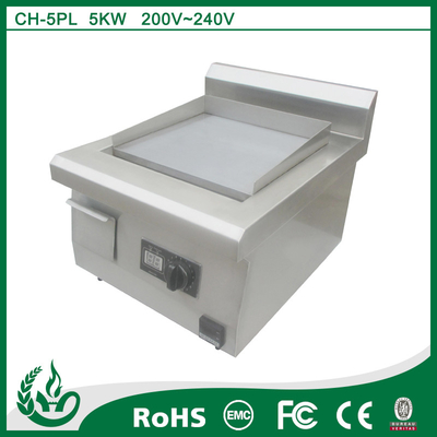 Commercial Induction Electric Range Griddle 220V 5000w For Caterings